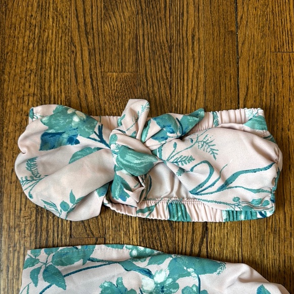 Vici Floral Two-Piece Set in Pink and Blue - Picture 2 of 3